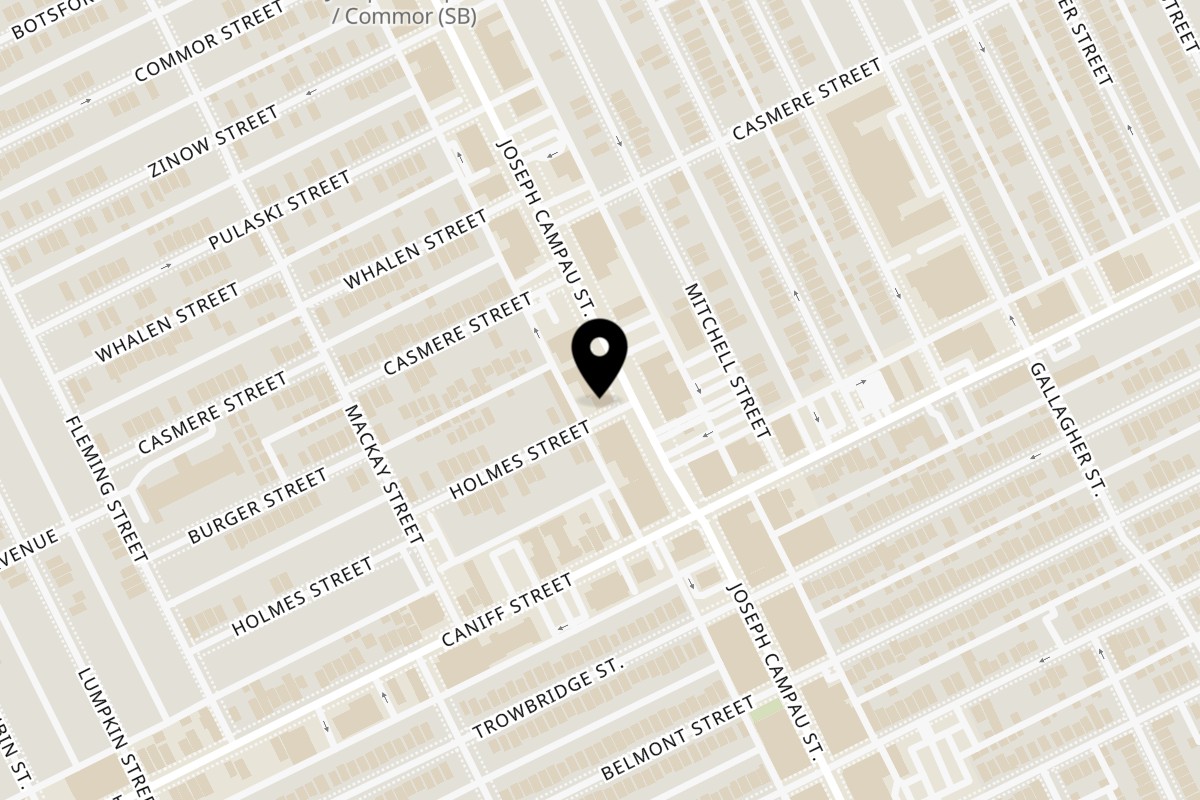 Map showing the location of House Of Wings on 11401 Joseph Campau Ave in Hamtramck
